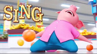 Mother pig has to take care of 300 babies all by herself, it's not easy😱😱 #movie #film #sing