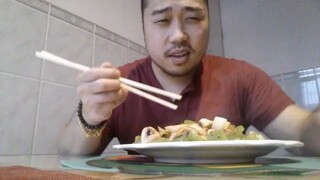 ASMR EATING SOUNDS - MUSHROOMS, ENDIVES, PAPRIKA'S IN OYSTER SAUCE, GARLIC POWDE
