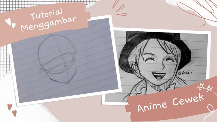 Tutorial Menggambar Wajah Anime Cewek