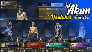 TOP ID AKUN FREE FIRE YOUTUBER INDONESIA ( LETDA HYPER - BUDI01 GAMING - CEPCILL - FDW DKK)