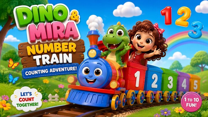 The Number Train Adventure 🚂 | Learn 1–10 with Dino & Mira