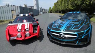 Check out the prototype cars in Kamen Rider Drive