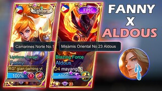 WHEN TOP GLOBAL ALDOUS AND FANNY IN ONE MATCH | AUTO DELETE ENEMY IN ALDOUS WITH 500 STACK | MLBB