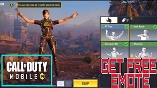 How To Get Free Emote In Call Of Duty Mobile | Cod Mobile Redeem Code Garena