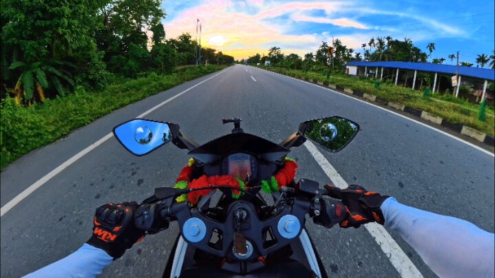 Beautiful Sunset Ride on KTM RC 200 🌅🏍️ | Epic POV Ride 🔥