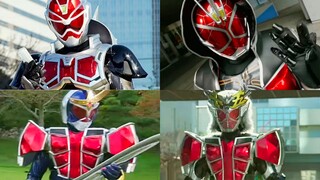 Melihat transformasi Kamen Rider dengan meminjam kekuatan pendahulunya, Armor-Holy Blade