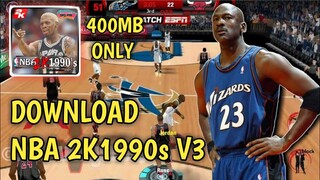 🔵How To Install Nba2k1990s Version3 on Android/ Gameplay Free Download 400 MB Only/ Nba2k14 mod🔥