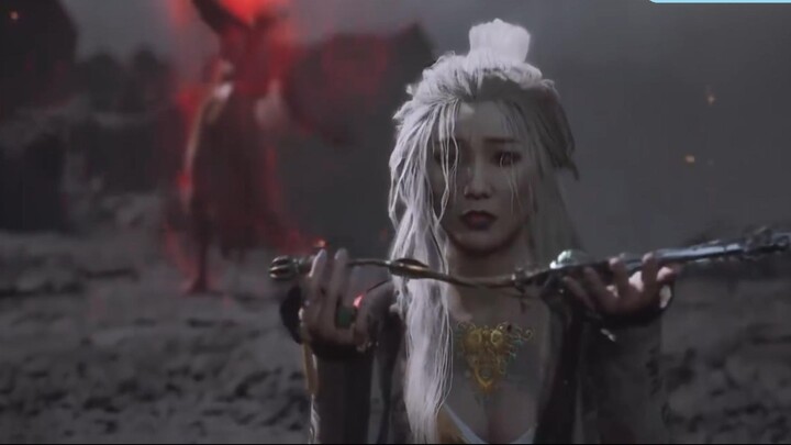 Black Myth Wukong Iron Fan Princess debuts, my white-haired Iron Fan Princess, (♥∀♥)