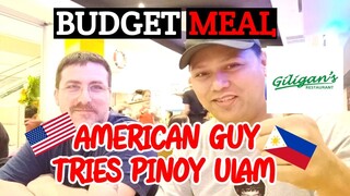 AMERICAN Guy tried PINOY ULAM | GILIGAN'S Resto | Vista Mall Malolos Bulacan