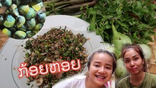 ກ້ອຍຫອຍເລັບມ້າ / กินก้อยหอยเล็บ​ม้า​