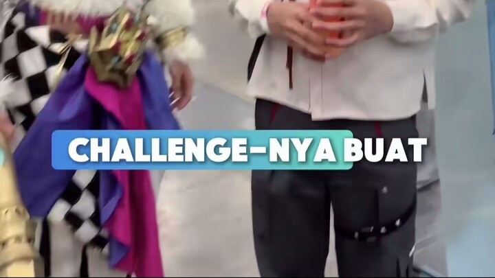 nyoba challange yang ada di booth HOK AFA ID