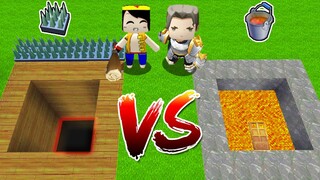 เลือกบ้านหลุมไหน? ลาวา หรือ กับดัก ที่ดีที่สุด!😨
