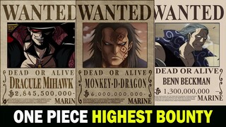 TOP 26 HIGHEST BOUNTY ONE PIECE