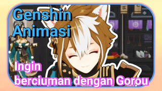 Ingin berciuman dengan Gorou [Genshin Impact Animasi]