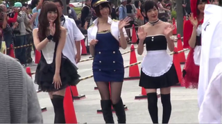 乃团性感COSPLAY参加东京万圣节游行珍贵映像