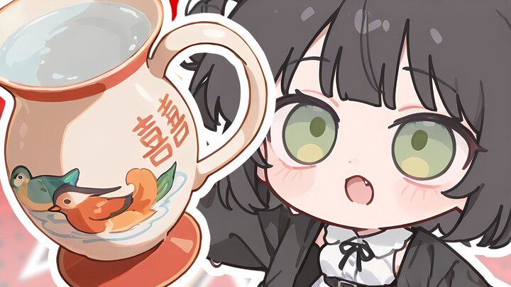 What a festive-looking cup! Let me brew you a cup of… tea, brother.