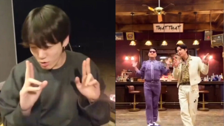 【BTS】ظهرت الصورة أخيرًا! بمجرد رؤية الأخ يونغي، بدأت غو غو مباشرة بالرقص على أغنية that that بهذه ال