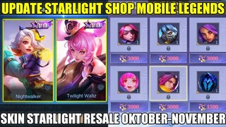 BOCORAN UPDATE STARLIGHT SHOP MOBILE LEGENDS OKTOBER - NOVEMBER 2023!! SKIN STARLIGHT RESALE