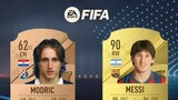 Modric vs Messi Fifa Card Evolution Same Age