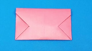 036 Origami hướng dẫn, làm thế nào để làm cho phong bì thông thường bằng tay? Video hướng dẫn thủ cô