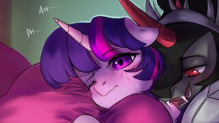 [Hội họa]Vua Sombra và Twilight Sparkle của <Pony bé nhỏ>