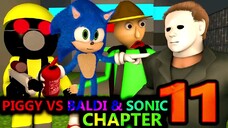 PIGGY vs BALDI SONIC ROBLOX ANIMATION CHALLENGE! Chapter 11 (reupload) Granny Minecraft Game