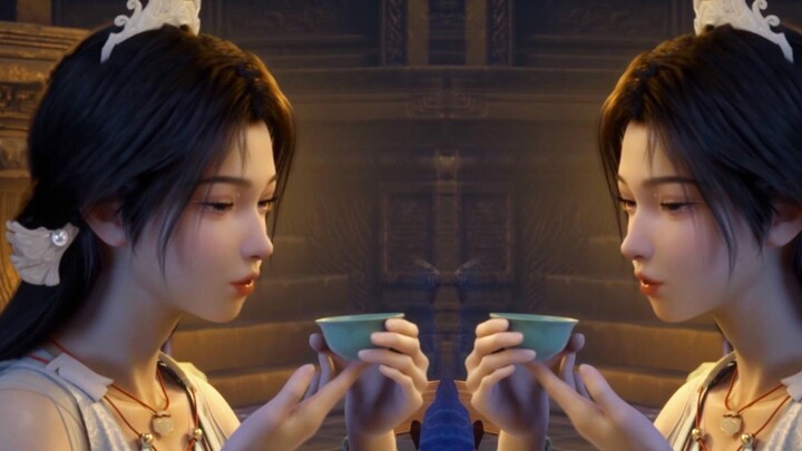 Song Yu: Panas sekali~ Tiup tiup tiup~ Huh~ Huh~ Huh~ /Wallpaper definisi tinggi 8K - versi horizont