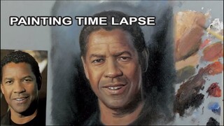 Time Lapse oil painting - Denzel Washington