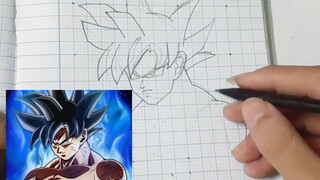 Cách vẽ Goku Bản năng vô cực từ bức ảnh Goku Bản năng vô cực đẹp