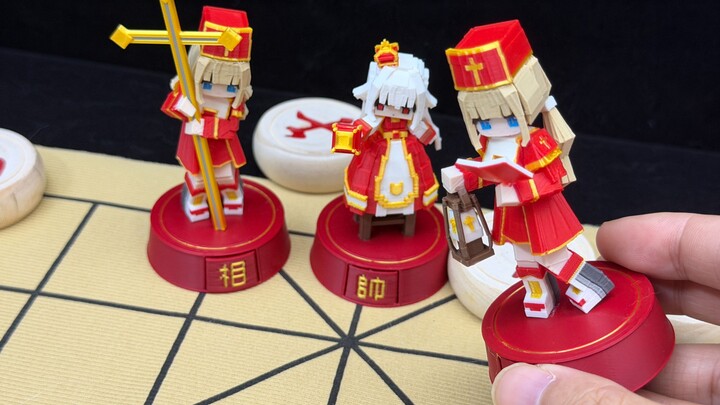 Create a set of physical chess pieces using the YSM model.