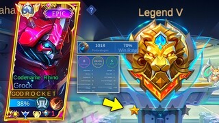 MY LAST GROCK MATCH TO REACH LEGEND 8X WINSTREK!! TOP GLOBAL GROCK - MLBB