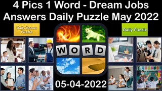4 Pics 1 Word - Dream Jobs - 04 May 2022 - Answer Daily Puzzle + Bonus Puzzle