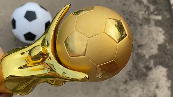 I want to give this gold trophy to the national football team