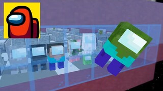 Monster School: All Mobs Became Among Us Challenge - Minecraft Animation