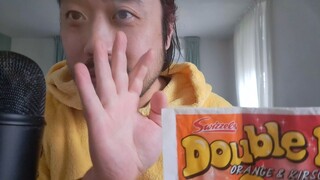 ASMR EATING DOUBLE SWIZZLE CANDY &  AIR TRACING (NO TALKING)