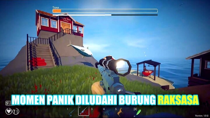 Momen Panik Diludahi Burung Raksasa