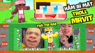 MIKE ĐEN THỬ THÁCH 24H XÂY HẦM BÍ MẬT "ẢNH DÌM MR.VỊT" TRONG MINECRAFT