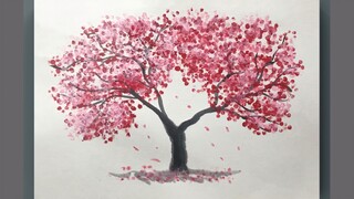 [Drawing]The skill of drawing tree using cotton buds