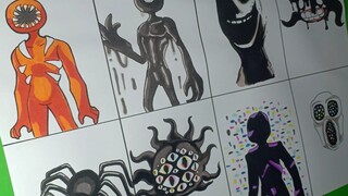 DRAWING All Monsters IN ROBLOX DOORS HORROR GAME HERO ART