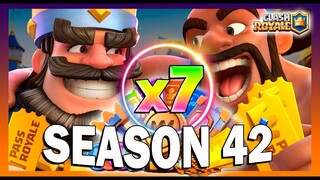 SORTEO DE 7 PASS ROYALE TEMPORADA 42 CLASH ROYALE ✨Sergio1722