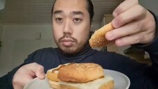ASMR EATING SOUNDS - COD FISH BURGERS