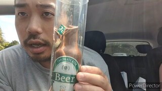 ASMR Messy Eating Chocolate Beer Bottle + Finger Licking