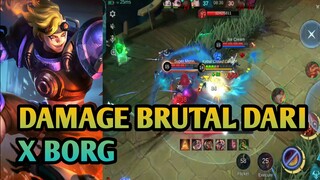 COMBO MANTAP CUMA TAP TAP | X BORG GAMEPLAY MLBB