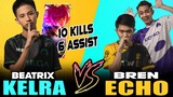 OMG KELRA BEATRIX KILLING MODE! vs. ECHO & BREN Esports in Rank! | MPL-Season 9 ~ Mobile Legends