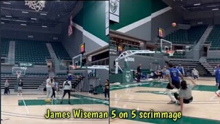 James Wiseman 5 on 5 scrimmage with the team