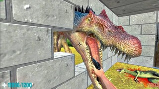 Survive in Grasslands with Dinosaurs. FPS Perspective! Animal Revolt Battle Simulator