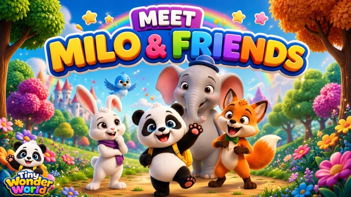 Meet Milo & Friends! 🐼🌈 | Welcome to Tiny Wonder World | Kids Cartoon