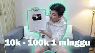 perjalanan 100rb subs dalam 6 bulan nge youtube (Unboxing Silver Play Button)