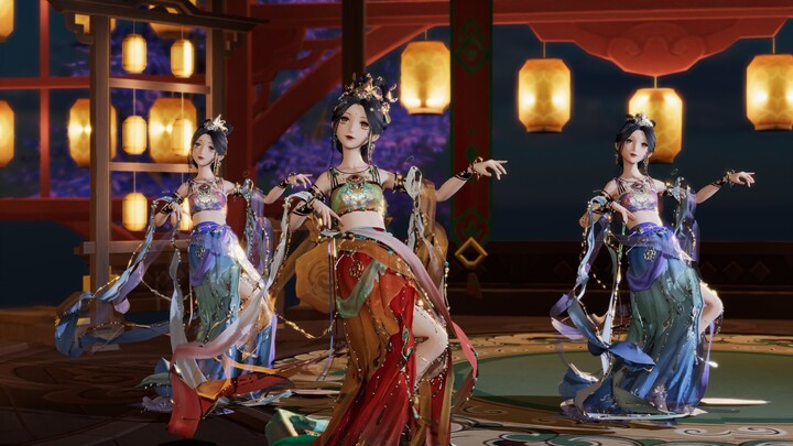[Tỏa sáng và ấm áp MMD] Khiêu vũ phong cách Đôn Hoàng [Sắp xếp chuyển động] Vỏ sapphire · Đêm giao t
