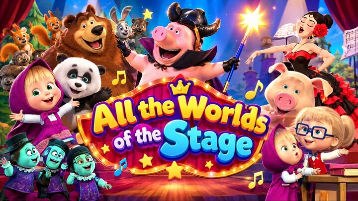 🌟 All the Worlds of the Stage 🎭🐻 | Masha and the Bear's Magical Cartoon Adventure!